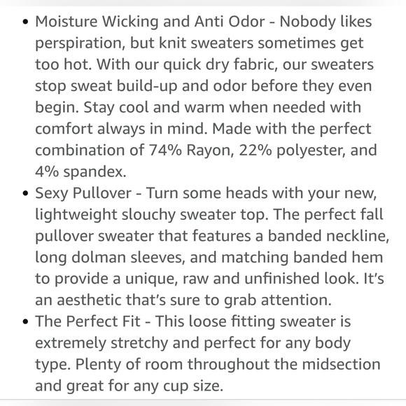 Three Sixty Six Women's Off Shoulder Soft Stretchy Breathable Sweater, XS/S - Picture 7 of 12